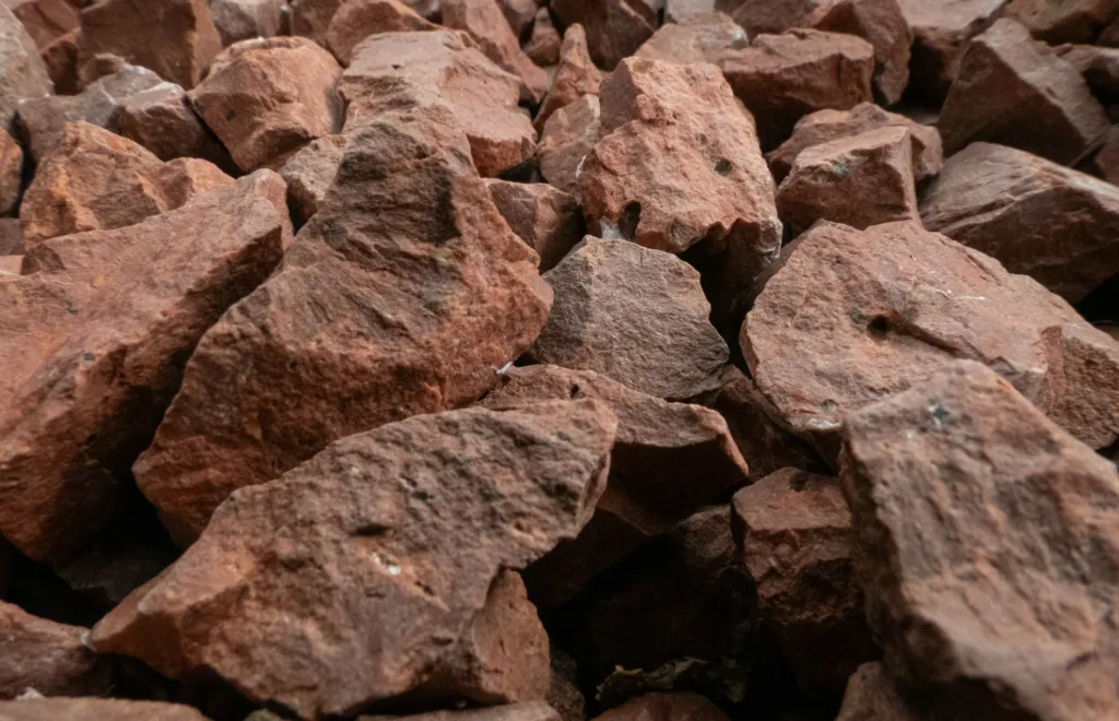 Pile of iron-rich ore