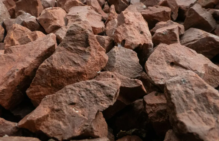 Pile of iron-rich ore